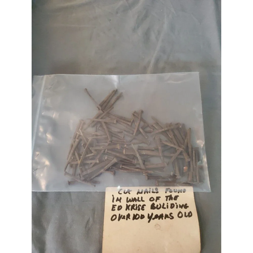 90 Antique Square Cut Coffin Nails Rusty Patina Primitive Used Old Building